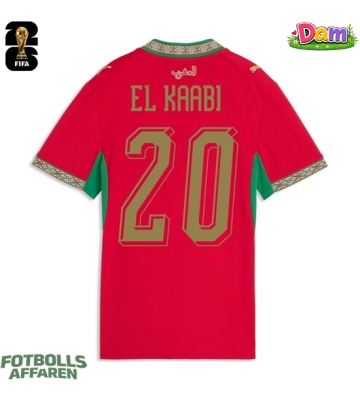 Marocko Ayoub El Kaabi #20 Hemmatröja Kvinnor VM 2026 Kortärmad